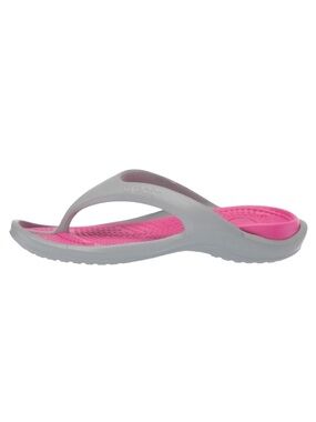 Crocs Athens Flip Flop in Candy Pink & Light Grey Crocs  M7 W9